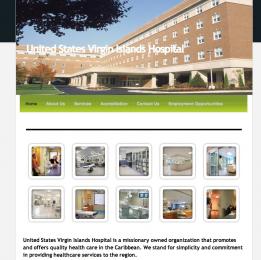 The fraudulent website for the fake United States Virgin Islands Hospital. The fraudulent website for the fake United States Virgin Islands Hospital.